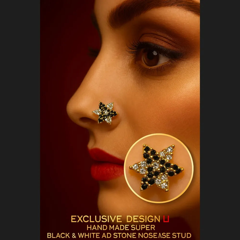Luxury Designer Nosepin – Elegant AD Stone Detailing