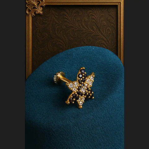 Luxury Designer Nosepin – Elegant AD Stone Detailing