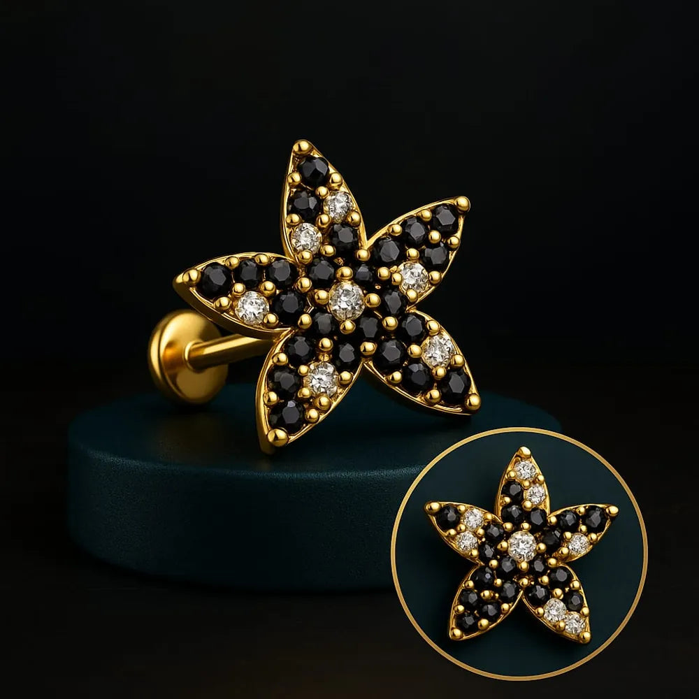 Luxury Designer Nosepin – Elegant AD Stone Detailing