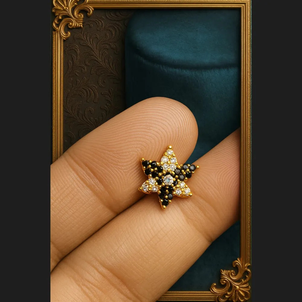 Luxury Designer Nosepin – Elegant AD Stone Detailing