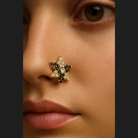 Luxury Designer Nosepin – Elegant AD Stone Detailing