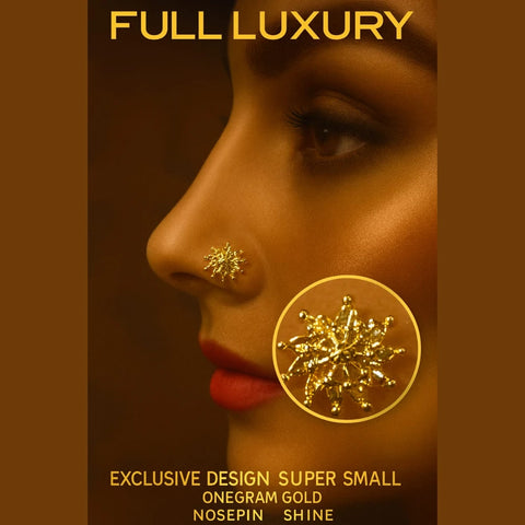 Elegant Designer Nosepin with AD Stones Unique Design