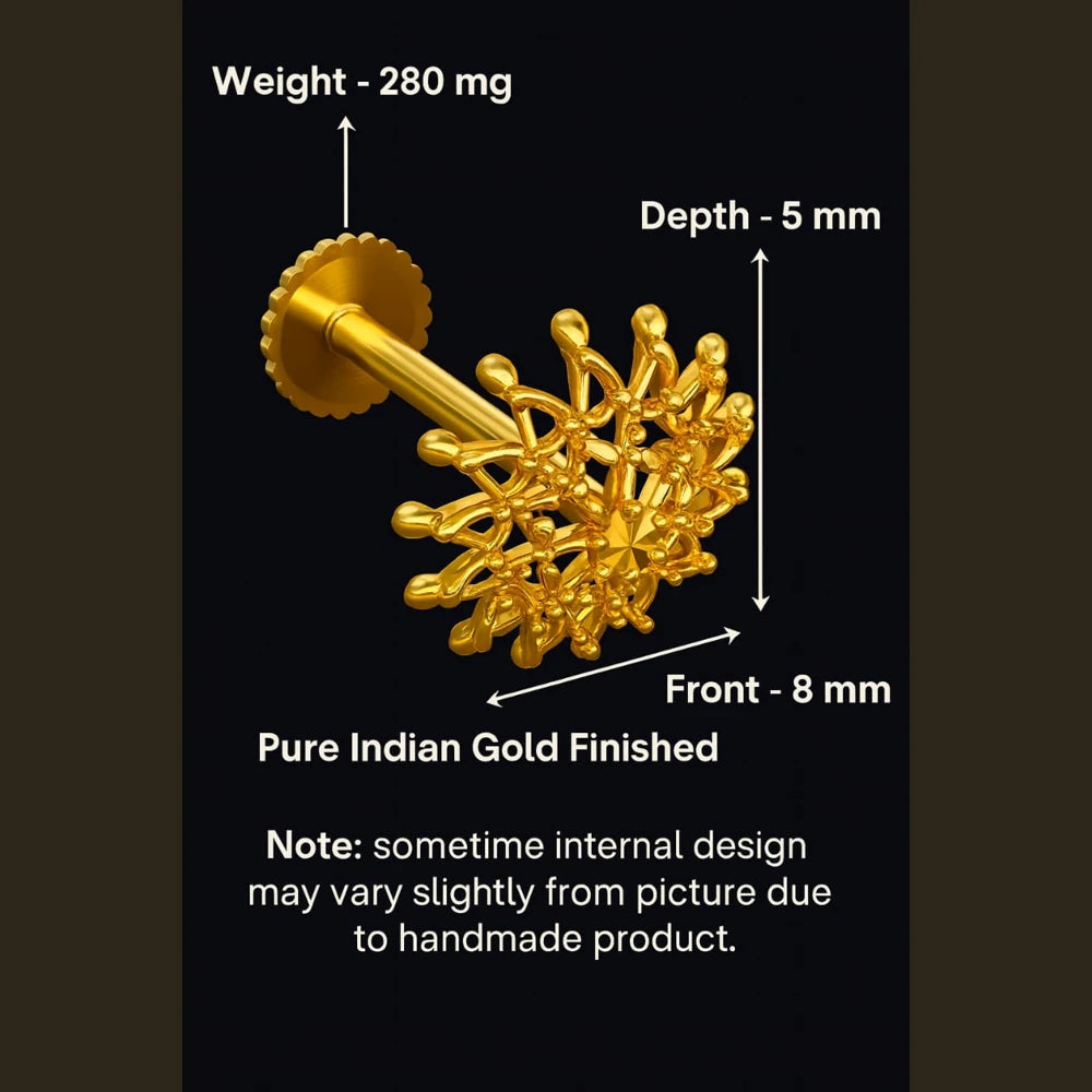 Elegant Designer Nosepin with AD Stones Unique Design