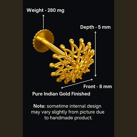 Elegant Designer Nosepin with AD Stones Unique Design