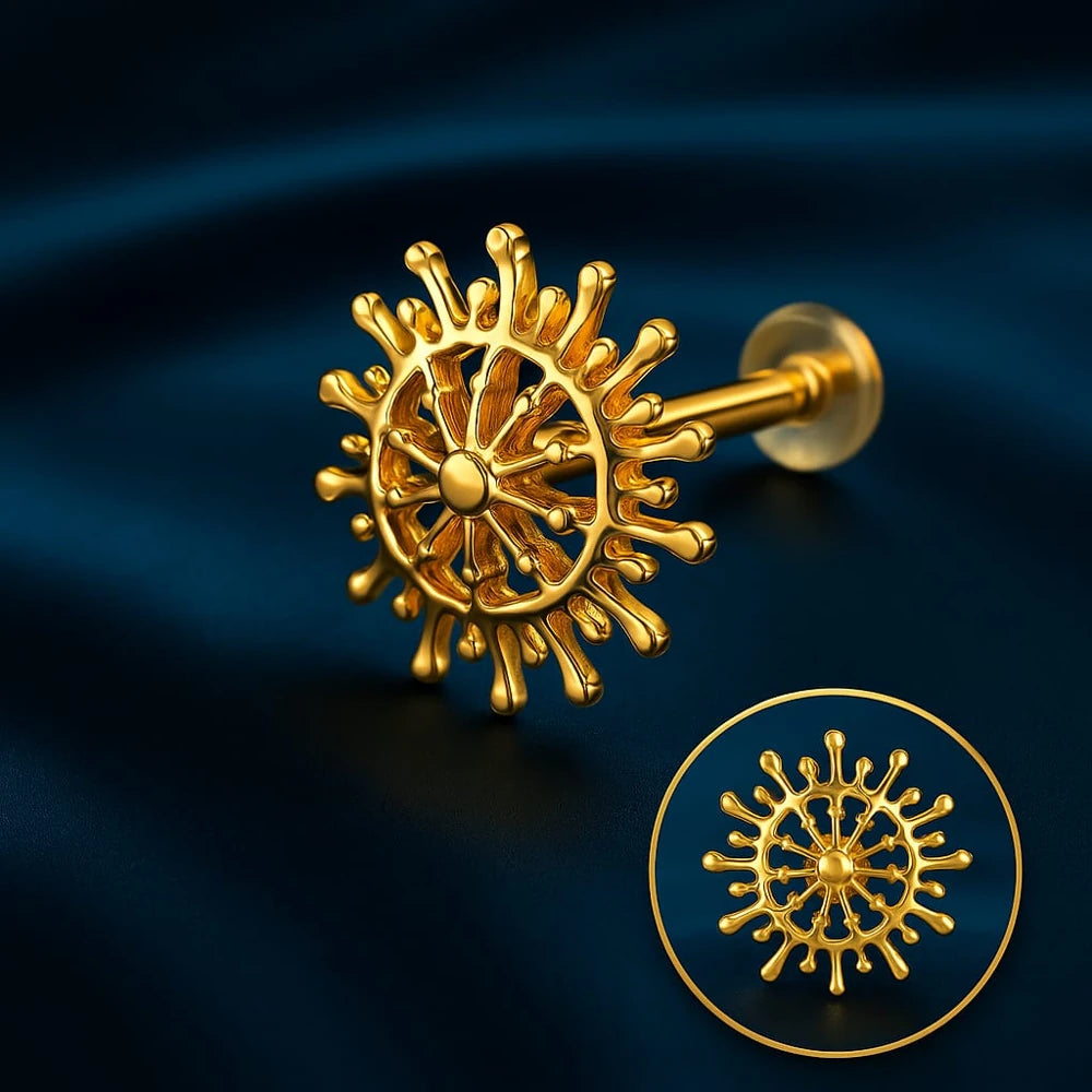 Elegant Designer Nosepin with AD Stones Unique Design