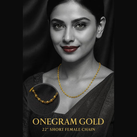 Exclusive Onegram Gold Plated Female Chain