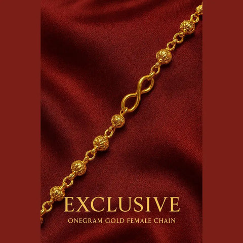 Exclusive Onegram Gold Plated Female Chain