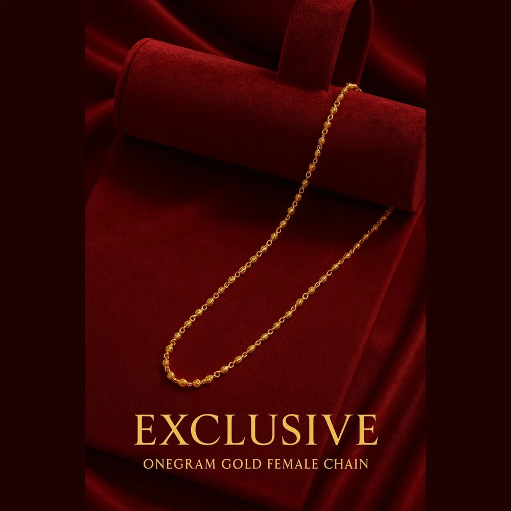 Exclusive Onegram Gold Plated Female Chain