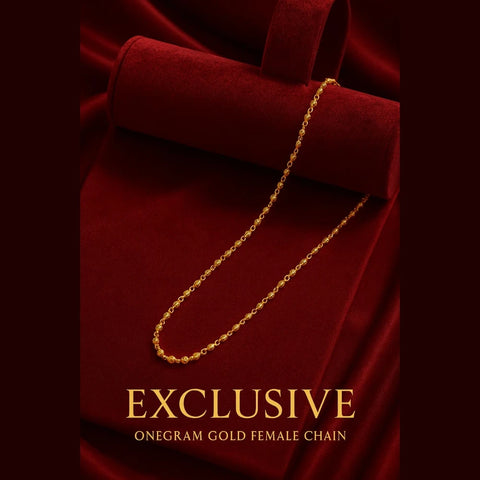 Exclusive Onegram Gold Plated Female Chain