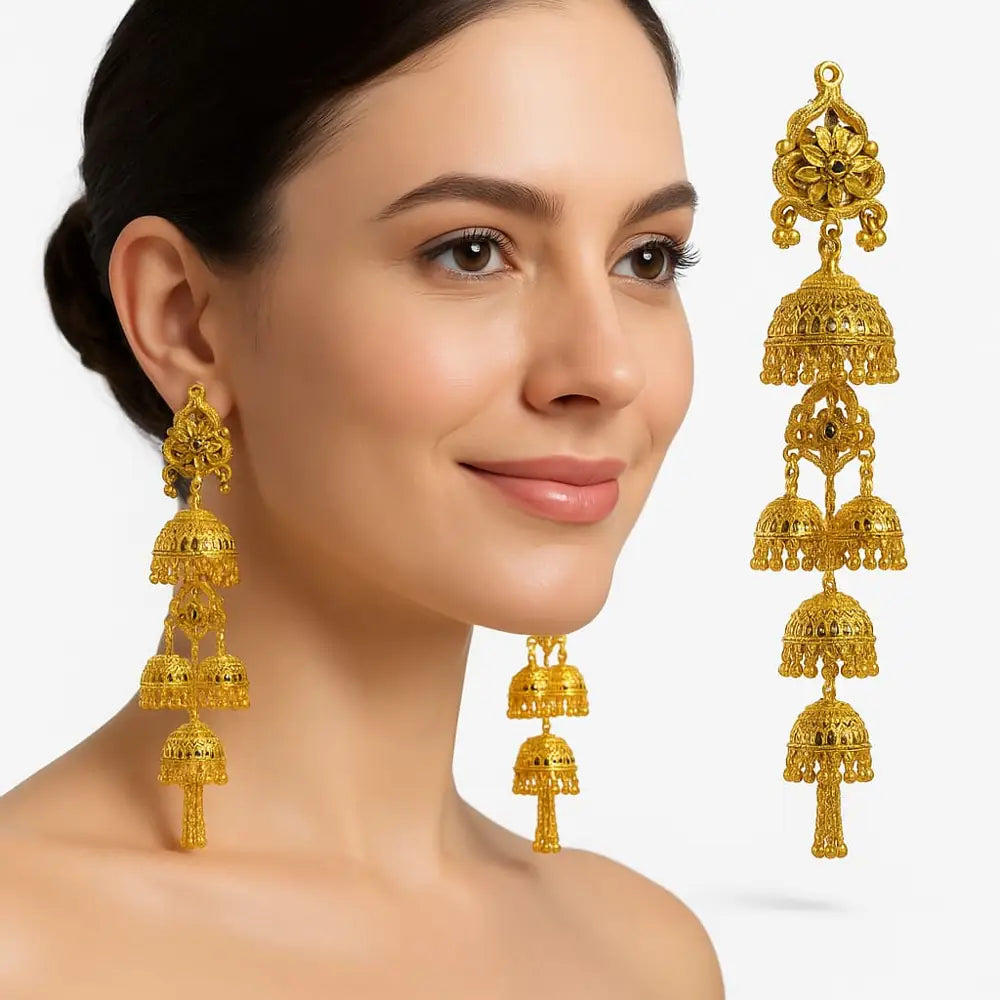 Product image of Products Ultra Luxury Gold Plated Jhumka – image 2