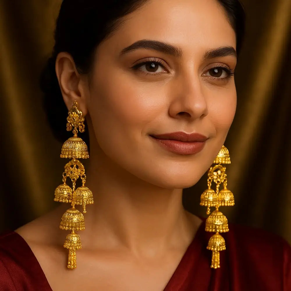 Product image of Products Ultra Luxury Gold Plated Jhumka – image 5