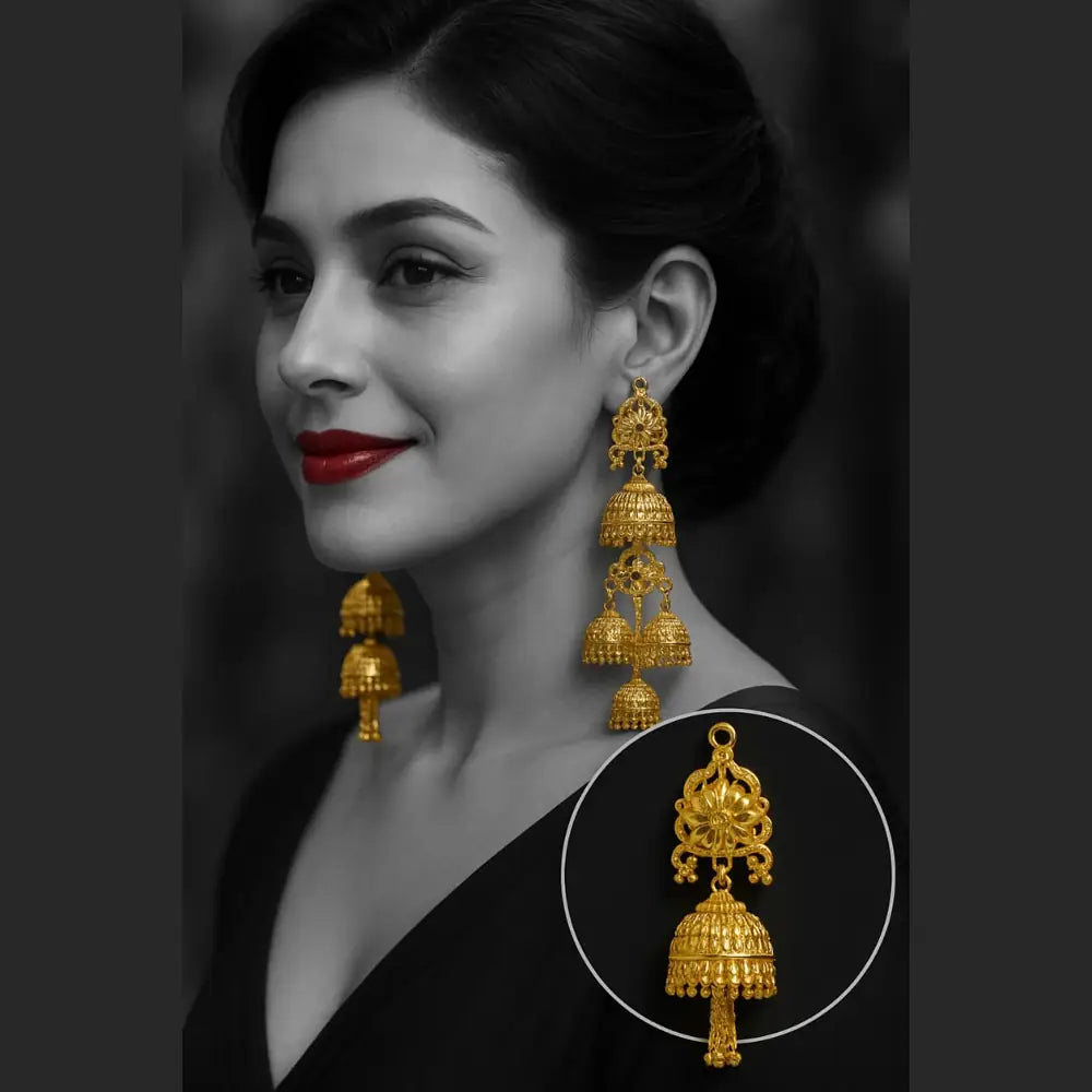 Product image of Products Ultra Luxury Gold Plated Jhumka – image 7