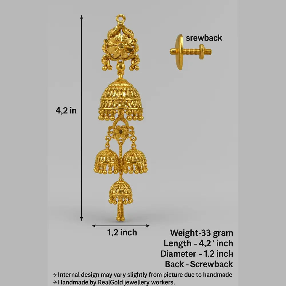 Product image of Products Ultra Luxury Gold Plated Jhumka – image 9