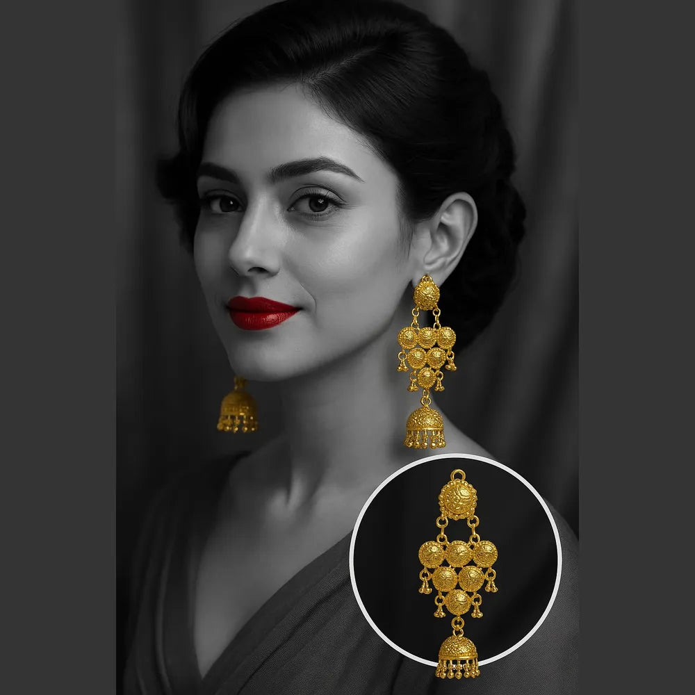 Product image of Products Handcrafted Gold Plated Jhumka Earrings – image 6