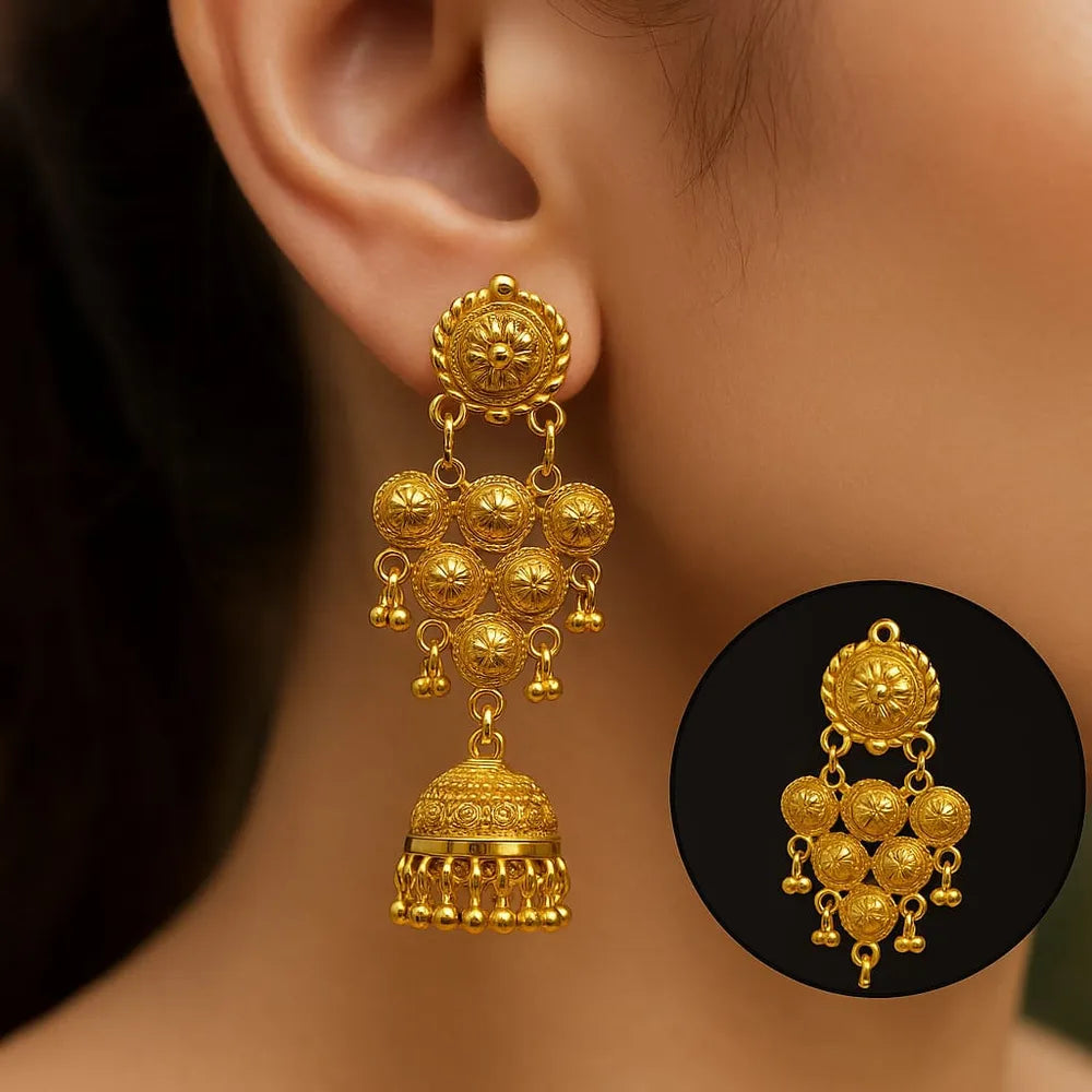 Product image of Products Handcrafted Gold Plated Jhumka Earrings – image 8