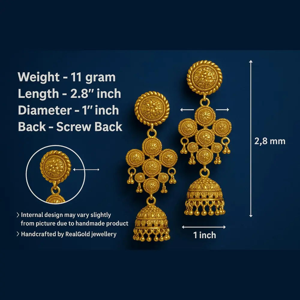 Product image of Products Handcrafted Gold Plated Jhumka Earrings – image 10