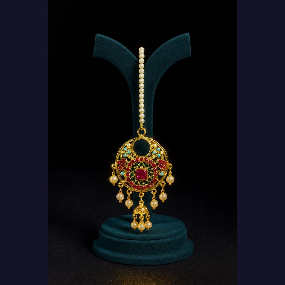 Product image of Shahi Jadaau Gold Plated Long Necklace Set With Earrings Royal Heritage Design Copy – image 5