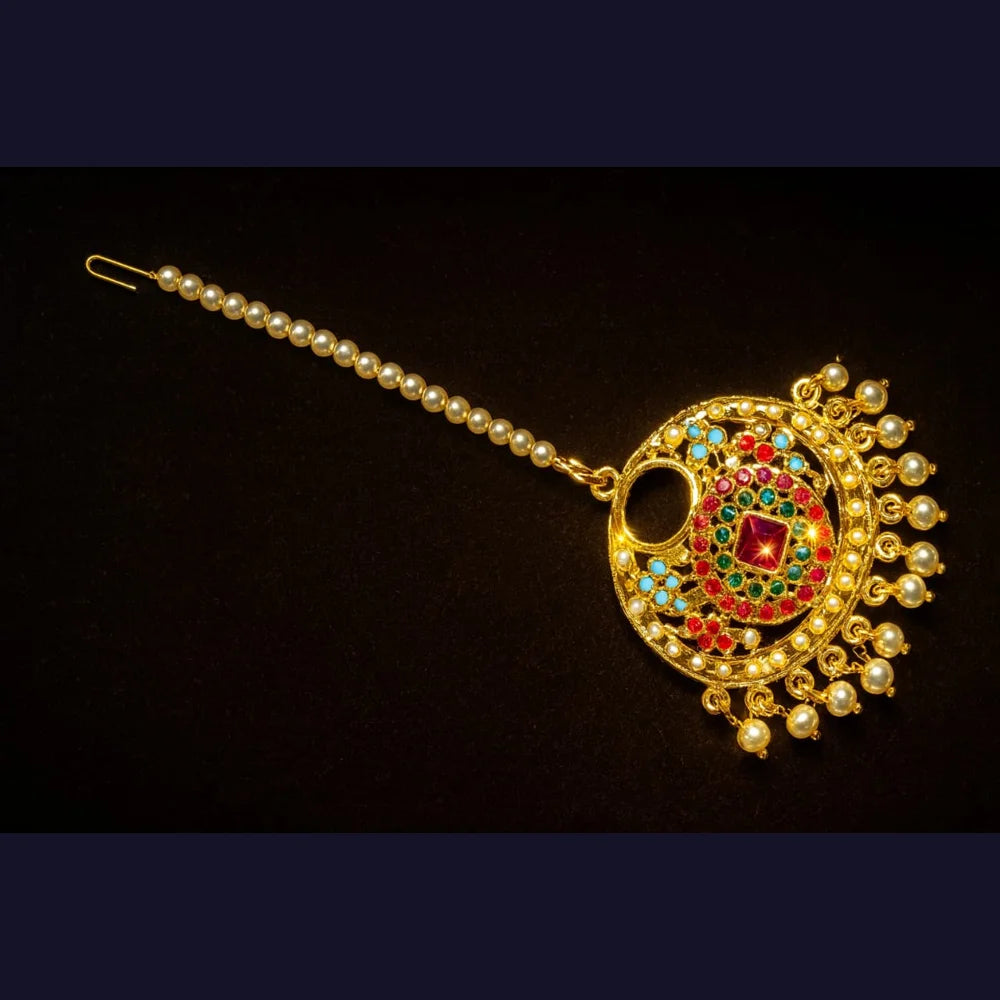 Product image of Shahi Jadaau Gold Plated Long Necklace Set With Earrings Royal Heritage Design Copy – image 7