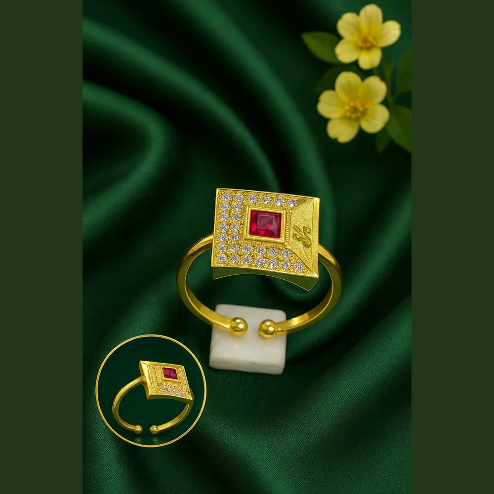 Product image of Products Gold Plated Square Ruby Ring – image 3