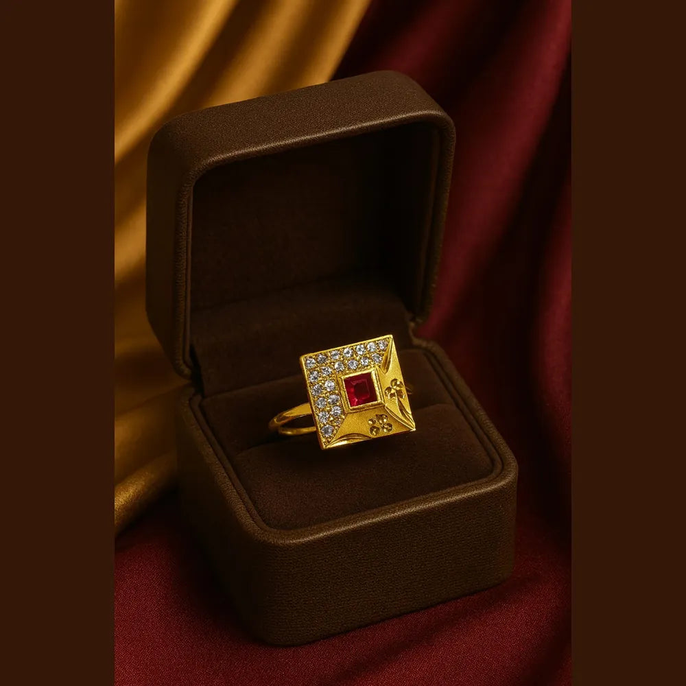 Product image of Products Gold Plated Square Ruby Ring – image 10