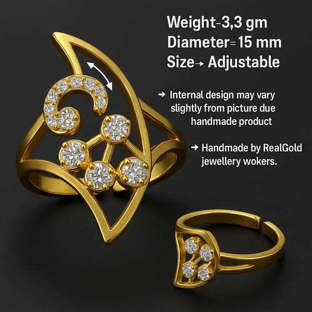 Product image of Products Gold Plated Adjustable Ring – image 7
