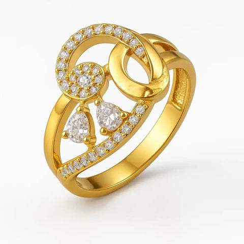 Elegant Gold-Plated Adjustable Ring