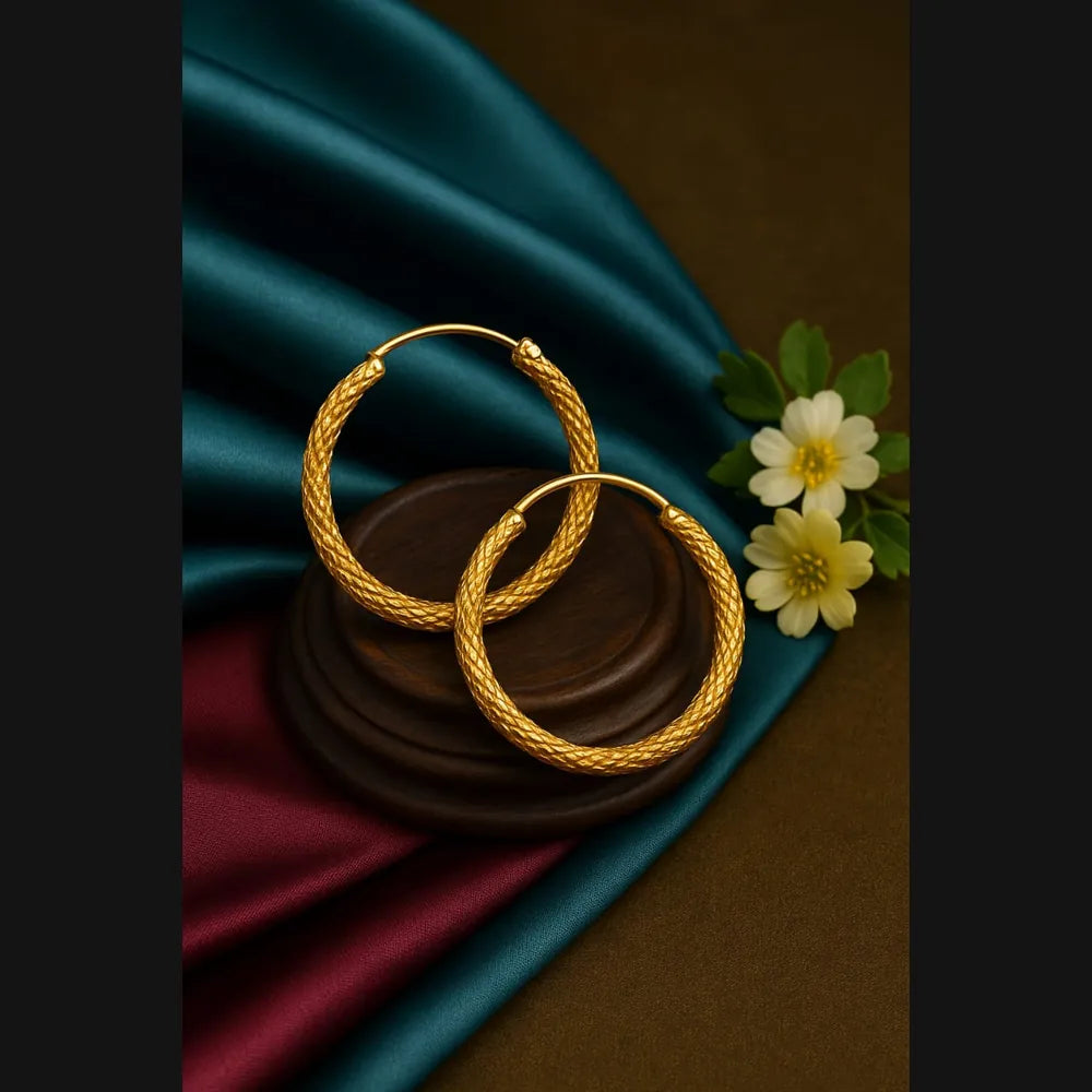 Elegant Gold Plated Hoop Earrings | Lightweight