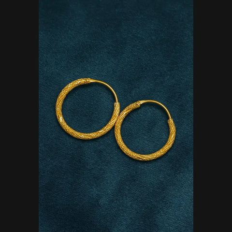 Elegant Gold Plated Hoop Earrings | Lightweight