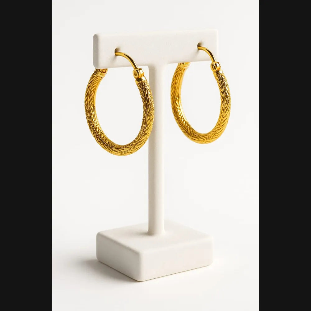 Elegant Gold Plated Hoop Earrings | Lightweight