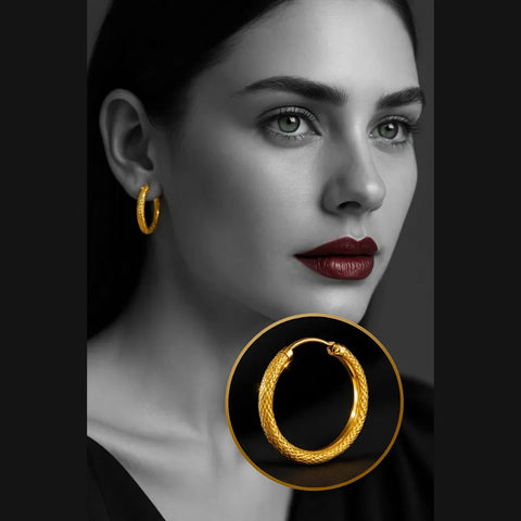 Elegant Gold Plated Hoop Earrings | Lightweight