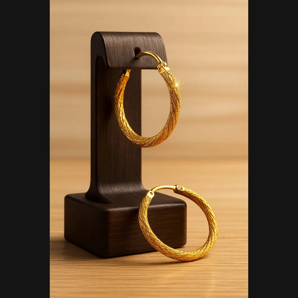 Elegant Gold Plated Hoop Earrings | Lightweight