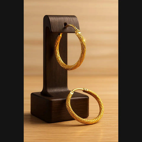 Elegant Gold Plated Hoop Earrings | Lightweight