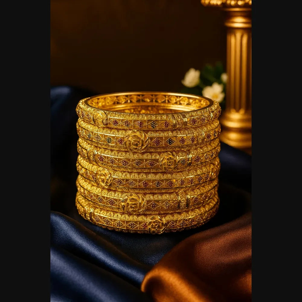 Product image of Products Exclusive Onegram Gold 6 Piece Kangan Set – image 7