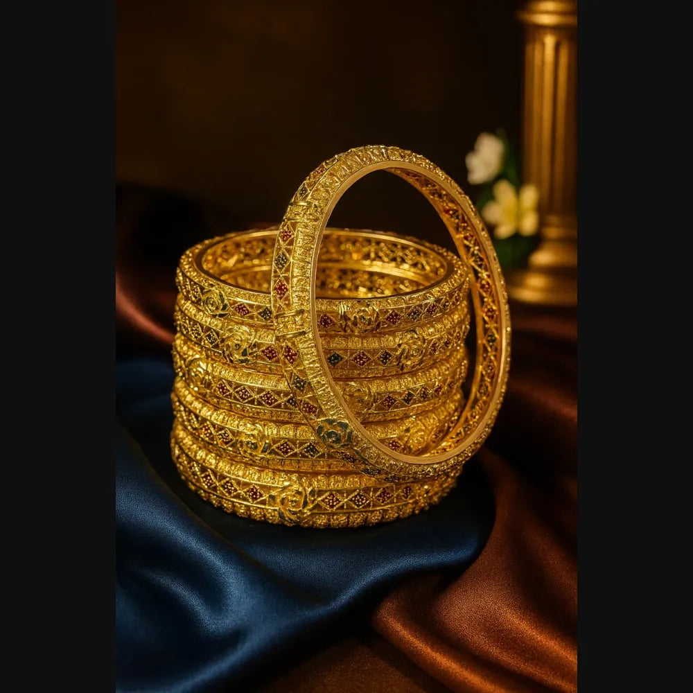 Product image of Products Exclusive Onegram Gold 6 Piece Kangan Set – image 6