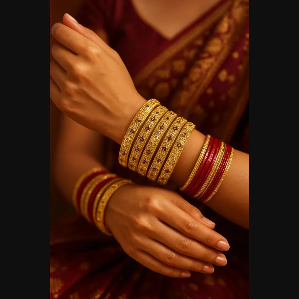 Product image of Products Exclusive Onegram Gold 6 Piece Kangan Set – image 2