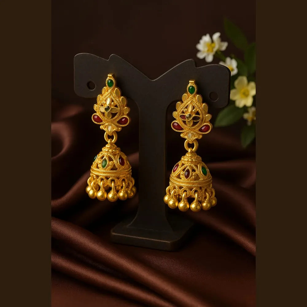 Gold Plated Mini Jhumki Earrings