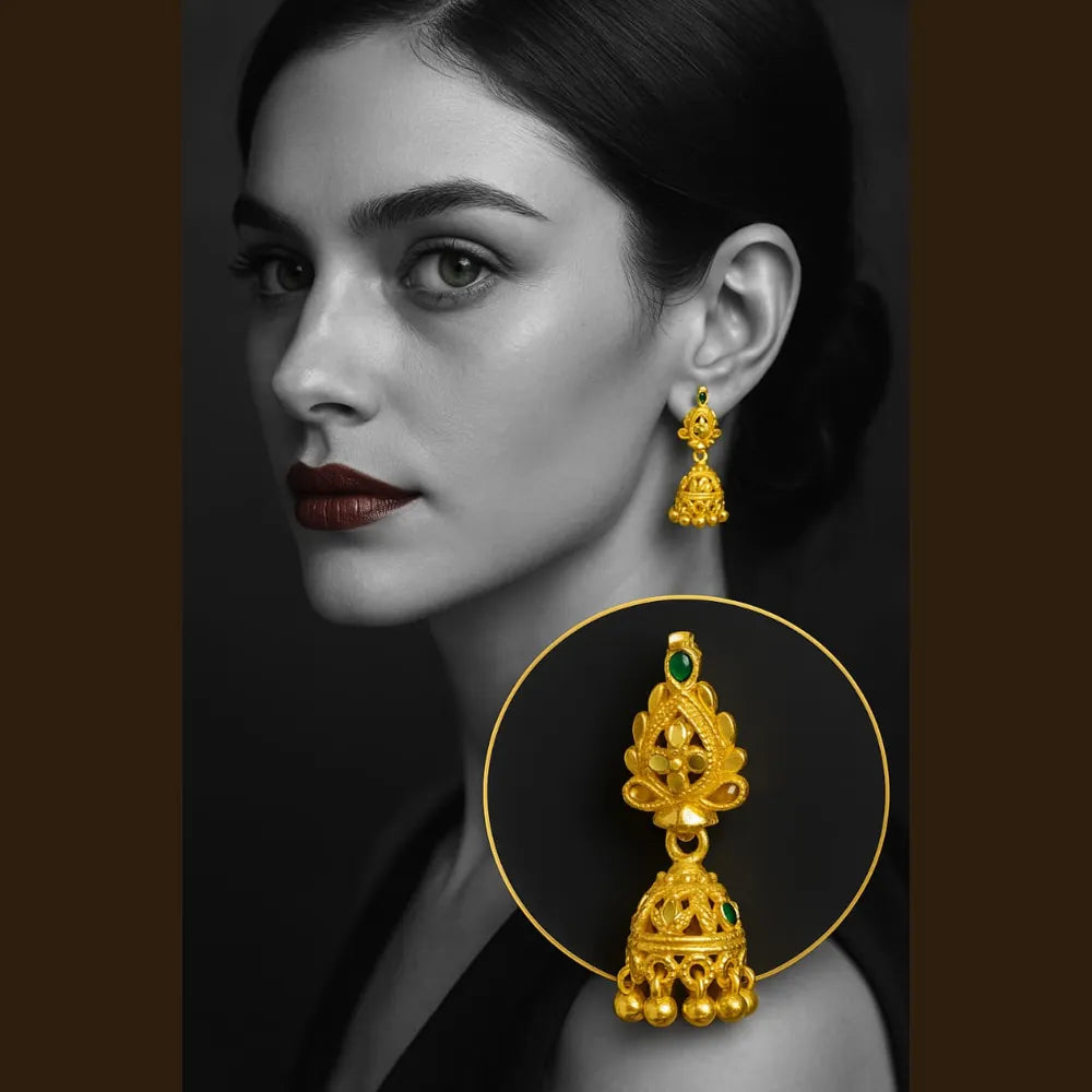 Gold Plated Mini Jhumki Earrings