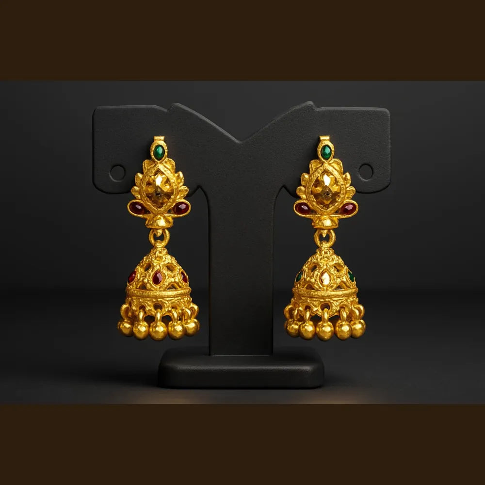 Gold Plated Mini Jhumki Earrings