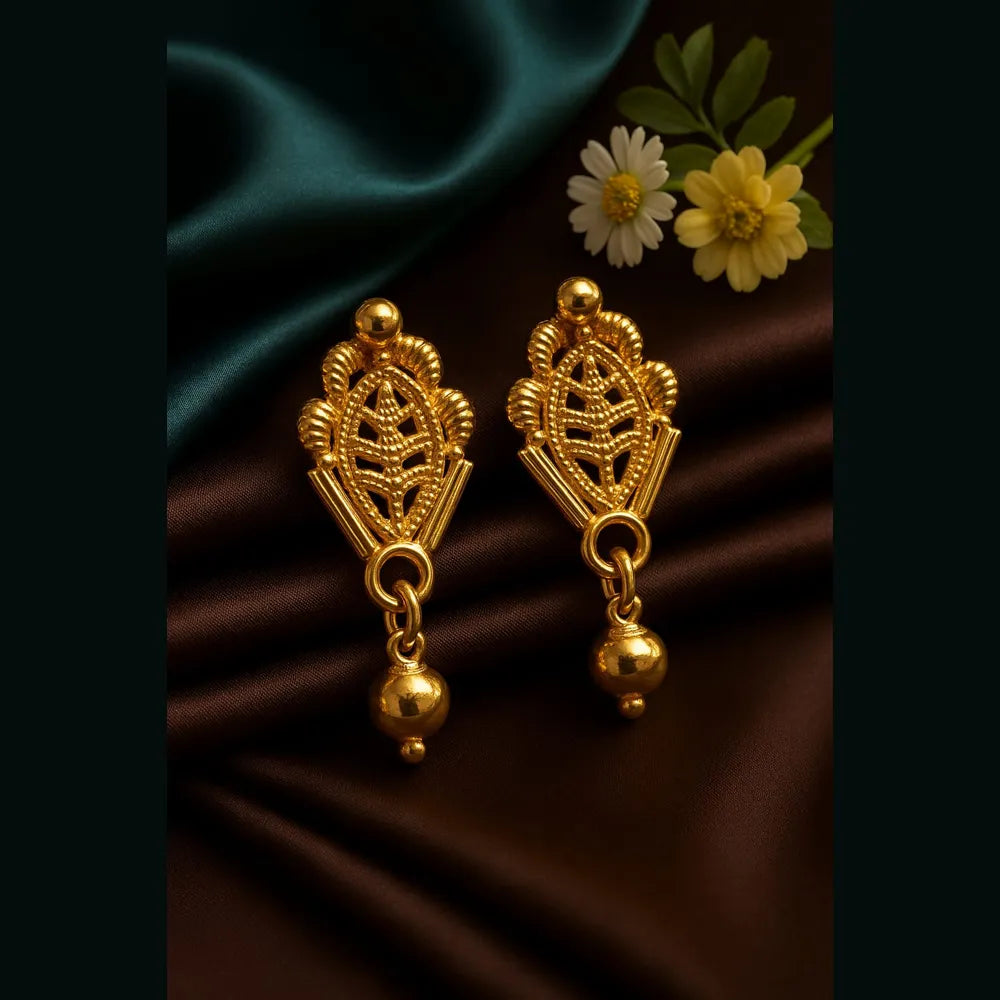 Gold-Plated Mini Ear Studs – Lightweight Screwback Traditional Design