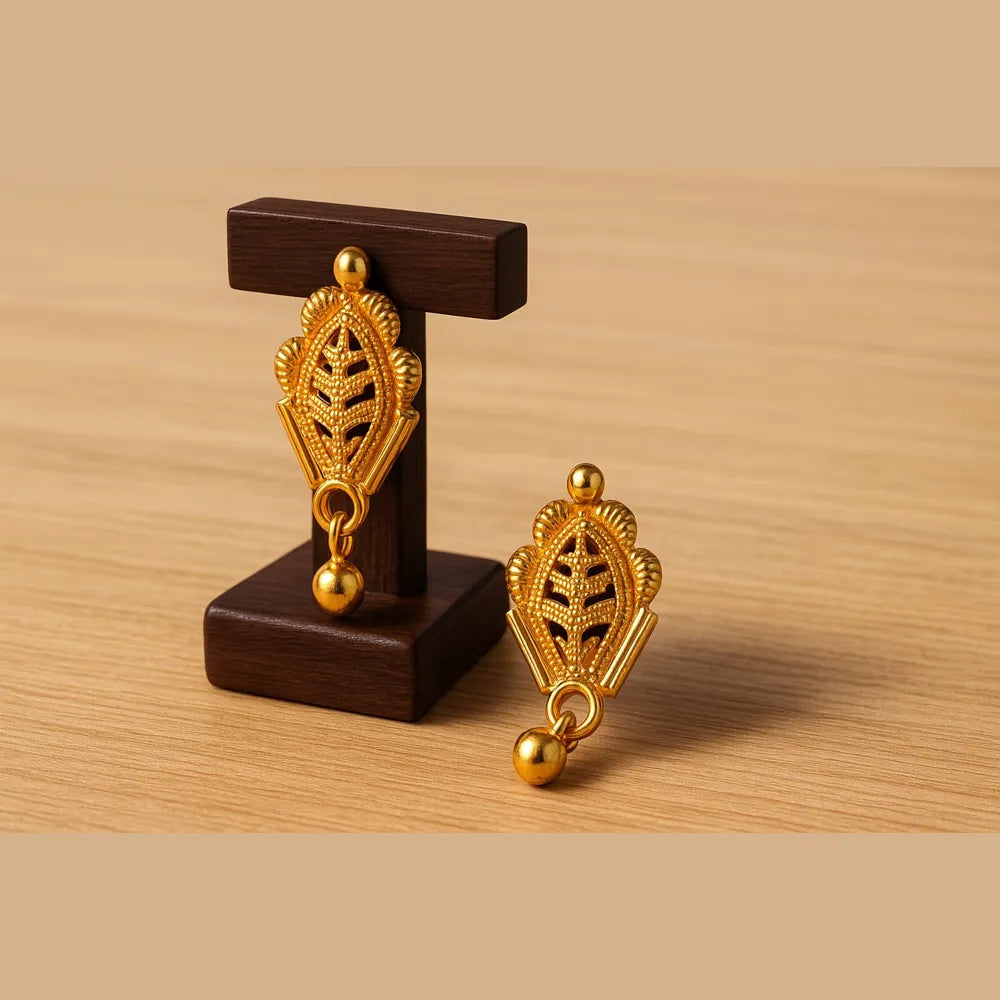 Gold-Plated Mini Ear Studs – Lightweight Screwback Traditional Design