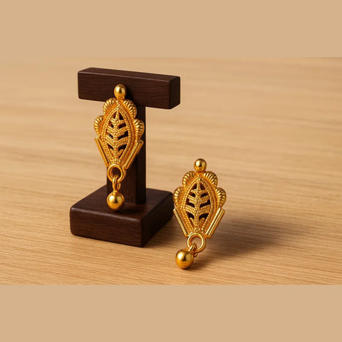 Gold-Plated Mini Ear Studs – Lightweight Screwback Traditional Design