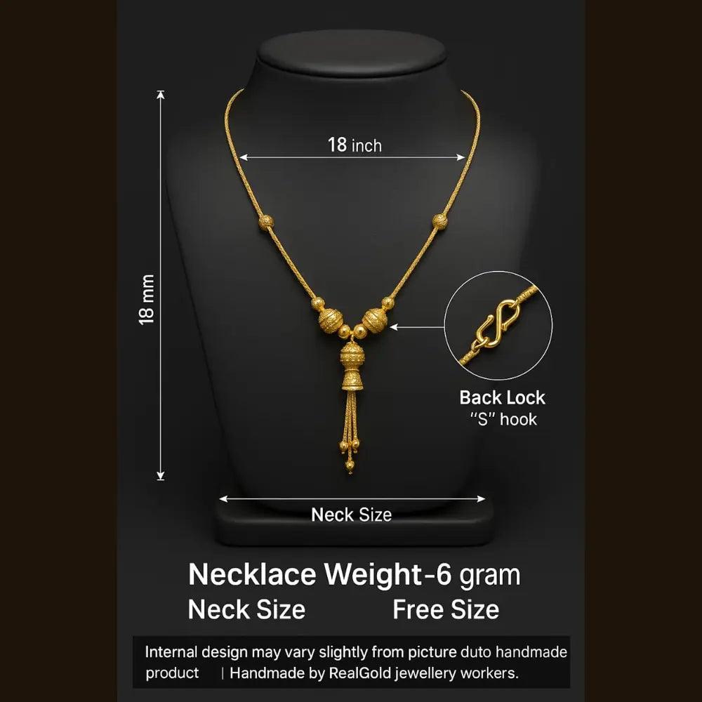 Elegant One Gram Gold Kamthi Chain – Lightweight Daily & Party Wear