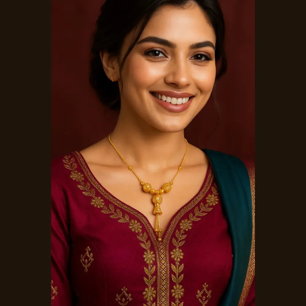 Elegant One Gram Gold Kamthi Chain – Lightweight Daily & Party Wear
