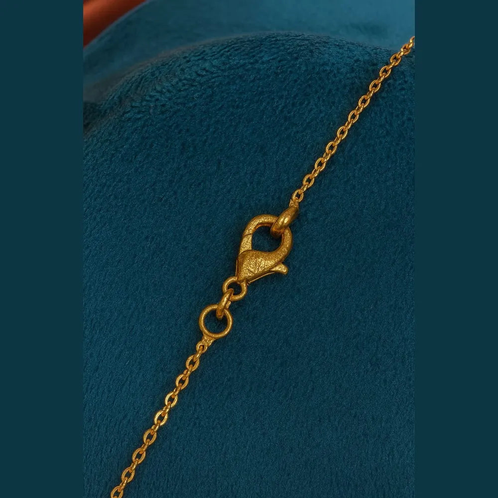 Product image of Beautiful Gold Plated Chain Pendant With Earrings Zhome – image 5