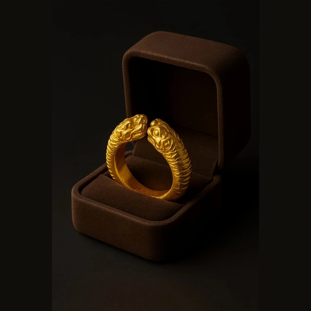 Product image of Bold Red Coral Unisex Ring Adjustable Gold Plated Rubber Spring Fit Copy – image 3