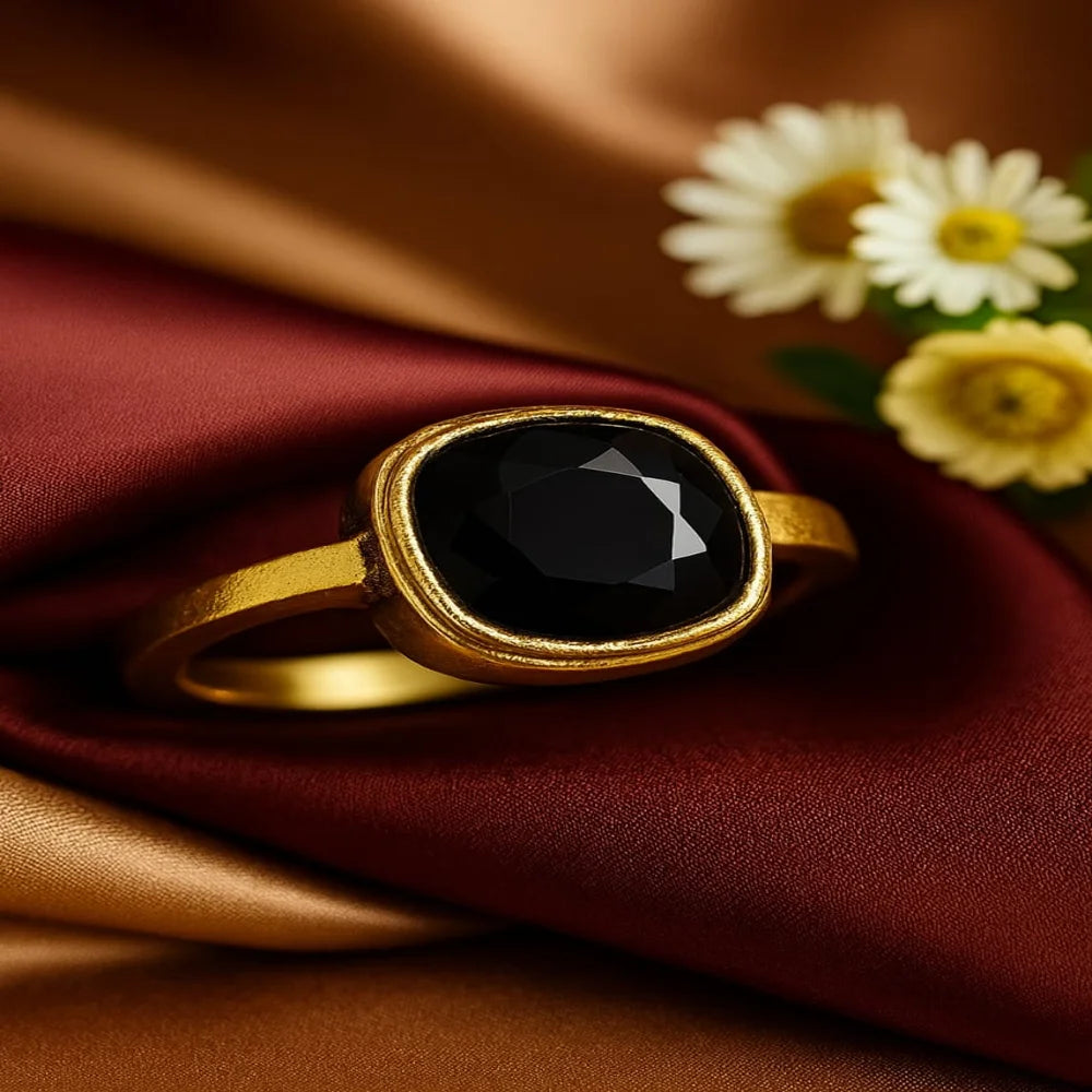 Unisex Black Zircon Ring – Minimal Yet Majestic