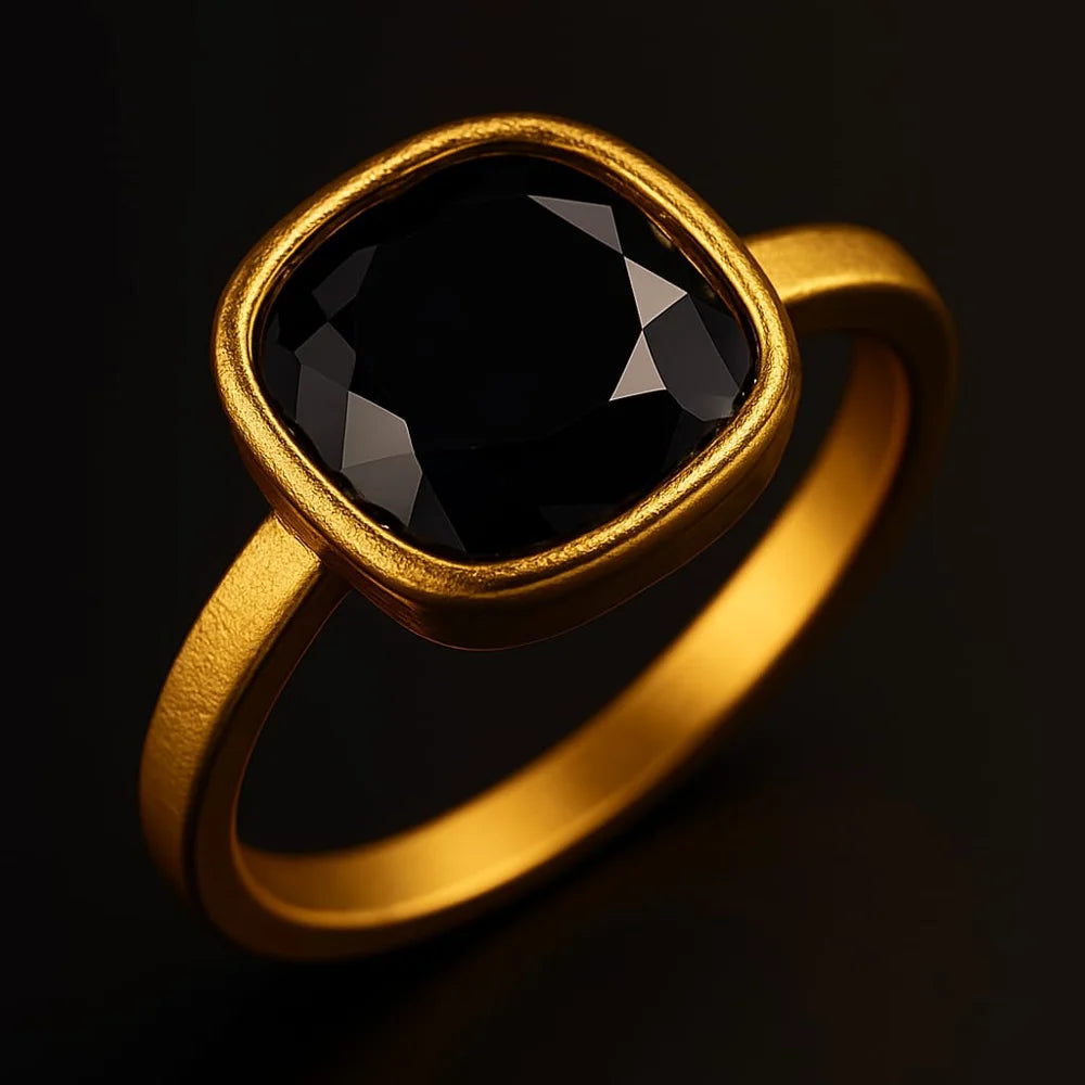 Unisex Black Zircon Ring – Minimal Yet Majestic