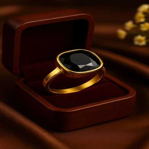 Unisex Black Zircon Ring – Minimal Yet Majestic
