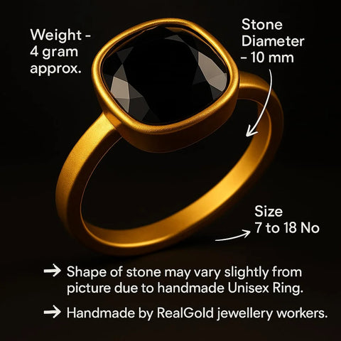 Unisex Black Zircon Ring – Minimal Yet Majestic