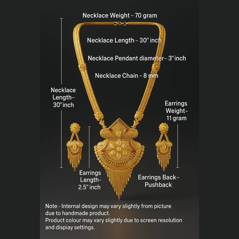 Product image of Long Necklace Set Gold Look Bridal Party Wear Traditional Indian Wedding Jewelry Online Copy 1 – image 5